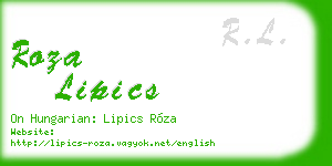 roza lipics business card